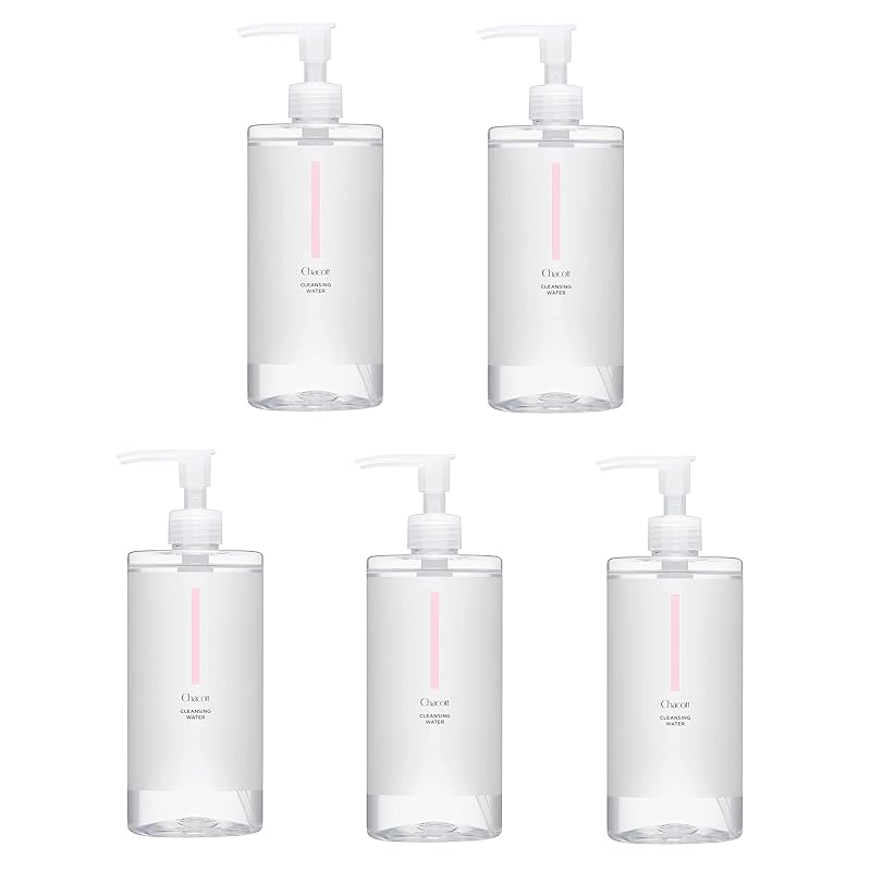 Chacott チャコット クレンジングウォーター ポンプ式 Ｗ洗顔＆化粧水 500ml 001 レディース＆メンズ用 ジェンダーレスコスメ (5個セット)