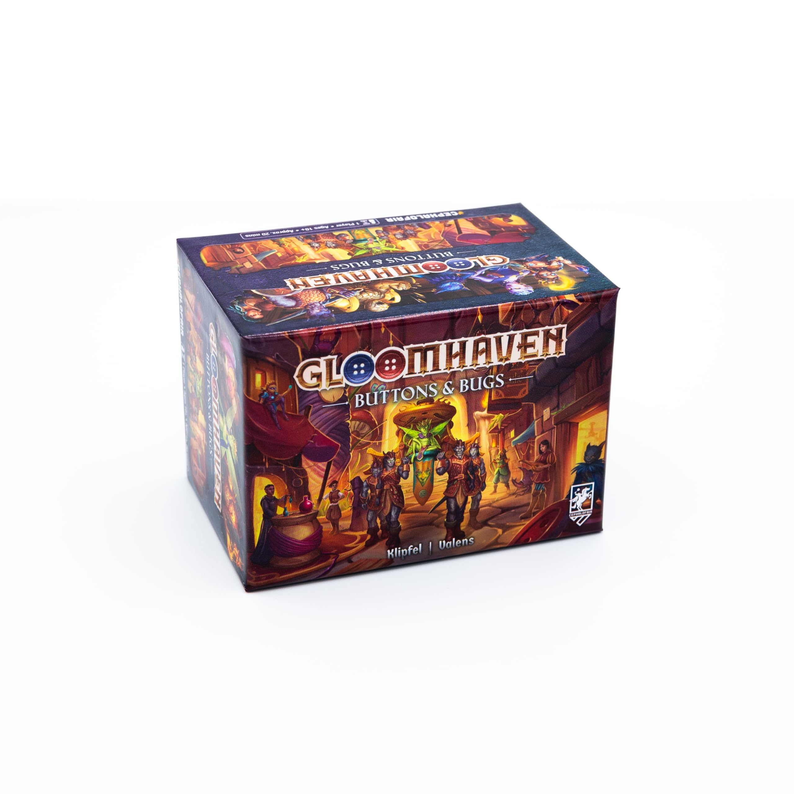 Gloomhaven Cephalofair Games Buttons & Bugs - ソロプレイゲーム プレイスタイル ほんの一部のサイズで類似したプレイスタイル 対象年齢14歳以上1人