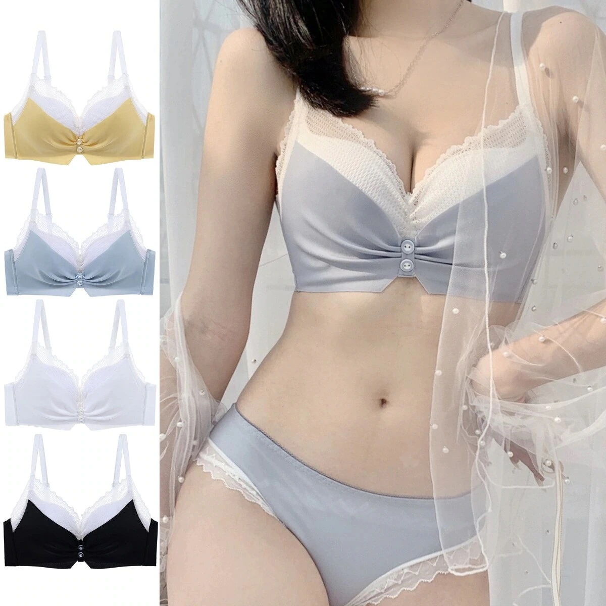 新着商品 可愛いセット下着 補正下着 人気ブラジャー 補正下着可愛いセット下着おすすめ 補正下着ノンワイヤーブラ補正下着響かないシームレス痕跡がないブラジャー自胸で谷間可愛