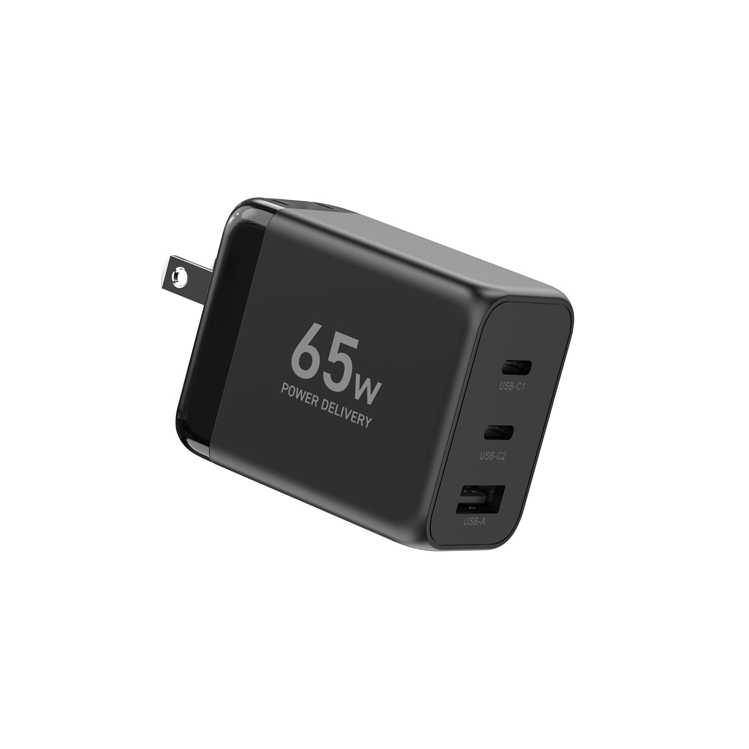 [山善] USB Type-C Type-A 充電器 65W PD対応 3ポート GaN スマホ タブレット ノートパソコン 小型軽量 折りたたみ収納プラグ PSE認証 高速充電 耐トラッキング対策