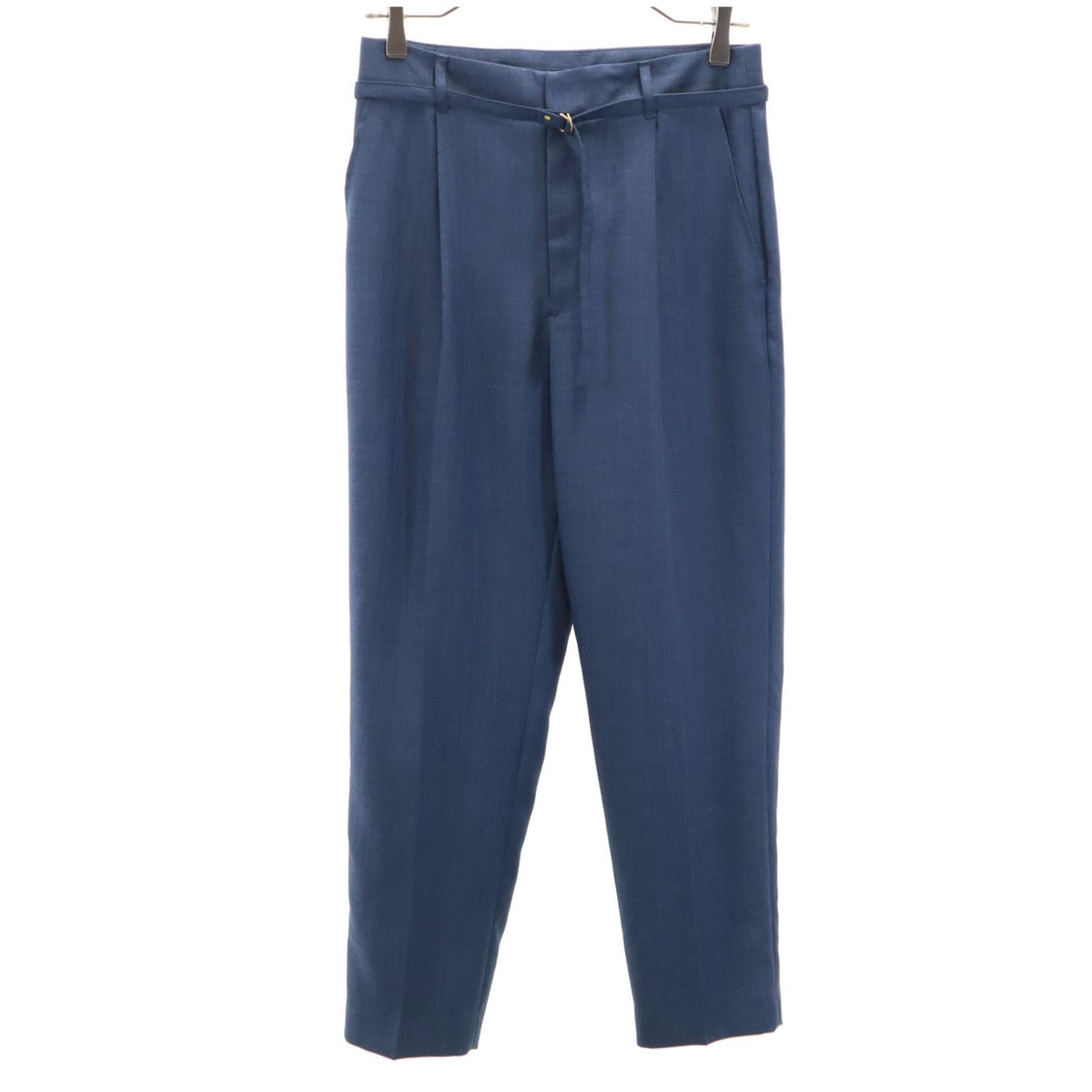未使用 日本製 テーパードパンツ 2 ブルー系 レディース 古着 6,760円