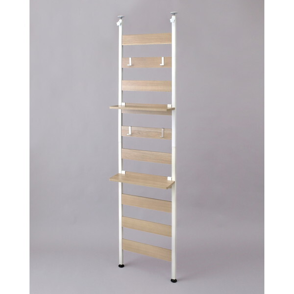 WLR-T46 ホワイト ウッドウォールラック棚付き メーカー直送