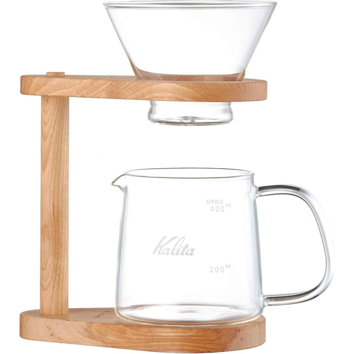 Kalita カリタ 44304 WDG-185 スタンドセット コーヒードリッパーセット ネオウッド Jug400 ポアオーバー ハンドドリップ ウェーブフィルター185