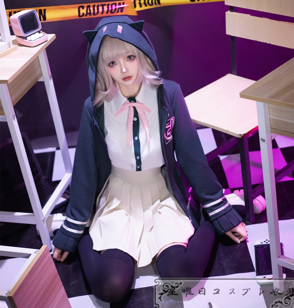 在庫品 スーパーダンガンロンパ2 さよなら絶望学園 七海千秋 コスプレ衣装 コスチューム