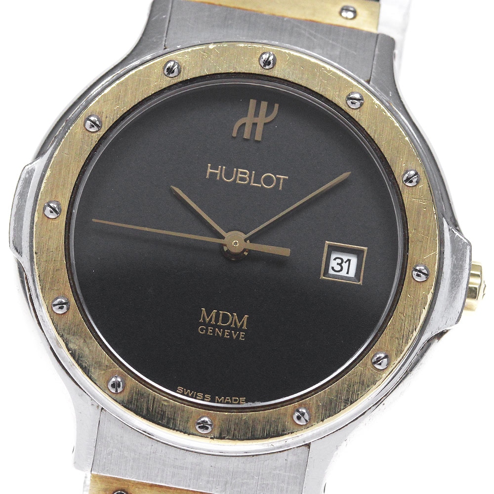 ウブロ HUBLOT 1391.2 MDM クラシック デイト クォーツ レディース _838484【中古】