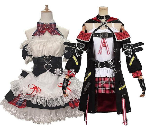 沙花叉クロヱ　メイド服　コスプレ衣装 Qoo10] 沙花叉クロヱ バーチャル 戦闘服 メイド