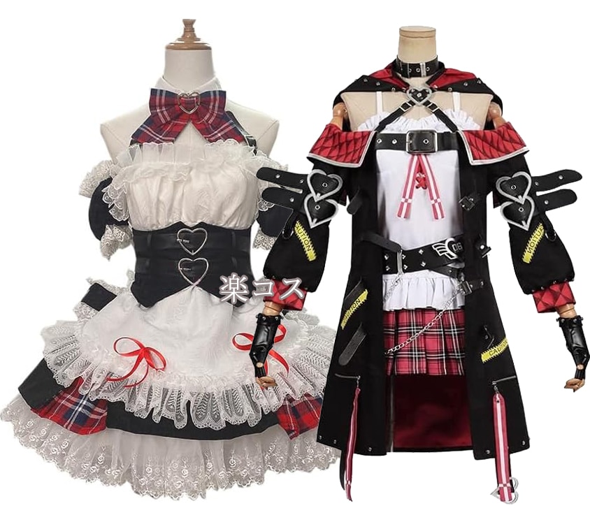 沙花叉クロヱ バーチャル 戦闘服 メイド服 YouTuber Vtuber コスプレ衣装 変身 仮装