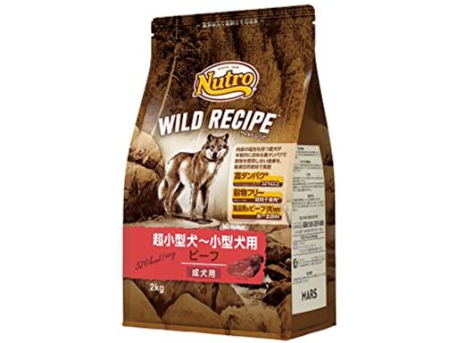 NUTRO ワイルドレシピ 超小型犬~小型犬用 グレインフリー 成犬用 ビーフ 2KG ドライフード 総合栄養食 ドッグフード 犬 穀物フリー 香料・着色料 無添加 消化吸収の健康維持 ニュートロその他