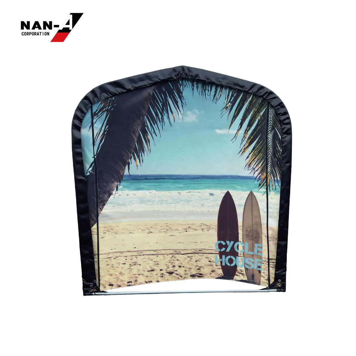 南栄工業 サイクルハウス 3台用 BK 前幕 ビーチ 黒 SN4BKbeachTFR 自転車 サイクルポート パイプ倉庫 エクステリア 物置