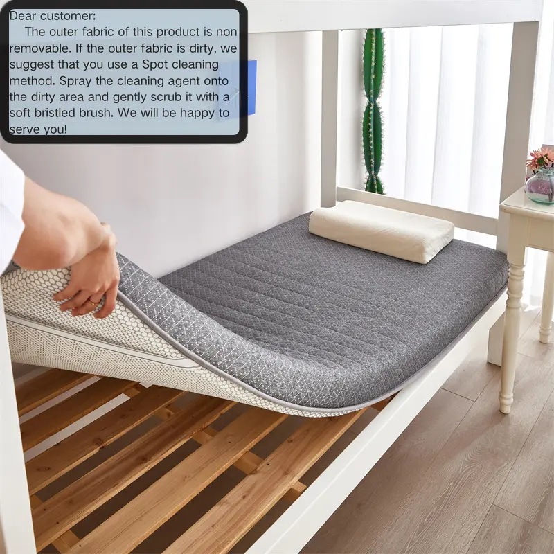 グレーの学生風片面アイロンオンベッドマット約7cm厚やわらかで肌触りが優しい寝室やゲストルームに適した多用途マッチング完璧なギフト 5,164円