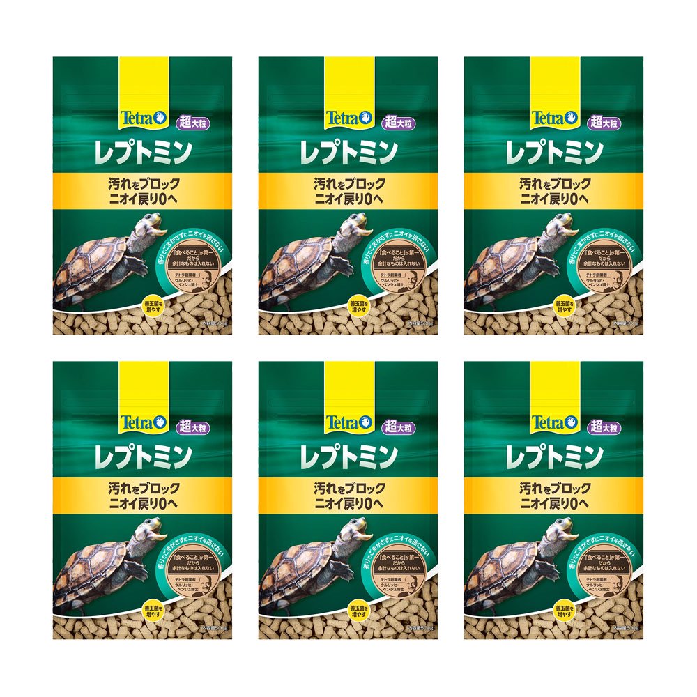 テトラ　レプトミン　超大粒　５００ｇX６　水棲カメ用　大型かめ用フード　善玉菌を増やす　アンモニア吸着　ニオイ抑える　ＣＲＣ17―20―44―20―00