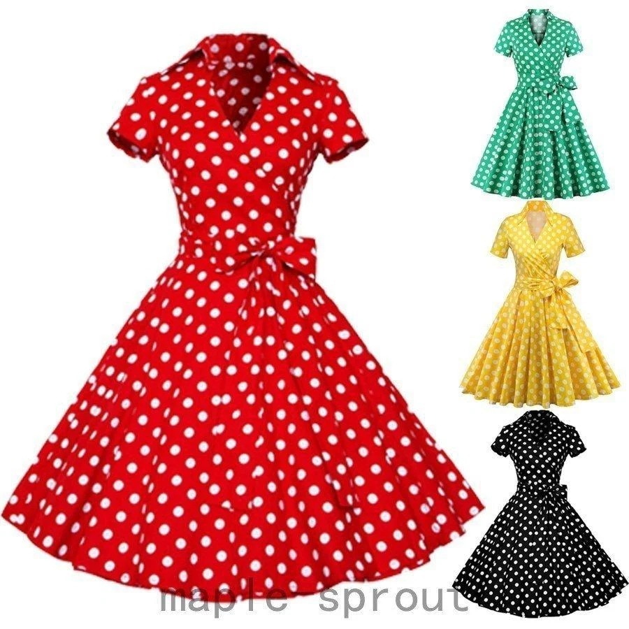 ドレスワンピース 半袖 レトロワンピース レトロ Aライン ドレス レディース Vネック 春 夏 ワンピース ロング パーティー 結婚式 披露宴 ベルト付き 袖付き