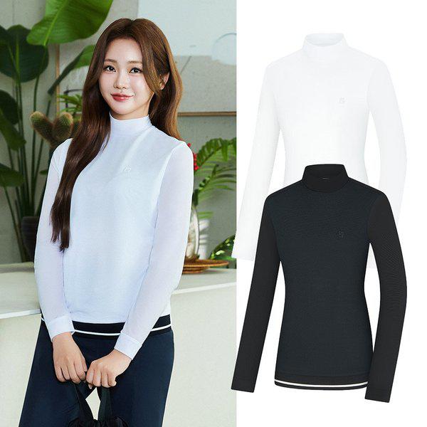 女性 春 アイスボーン 冷感 ハイネック Tシャツ 冬(女) KWT4226W