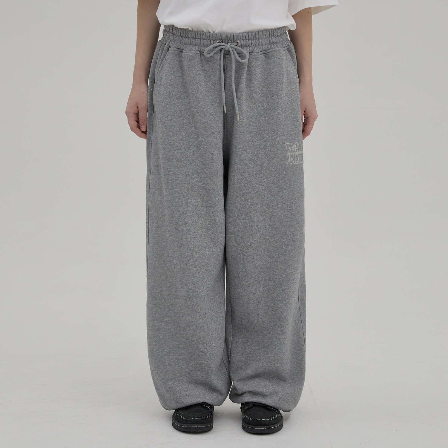 Logo Applique Sweatpants GREY