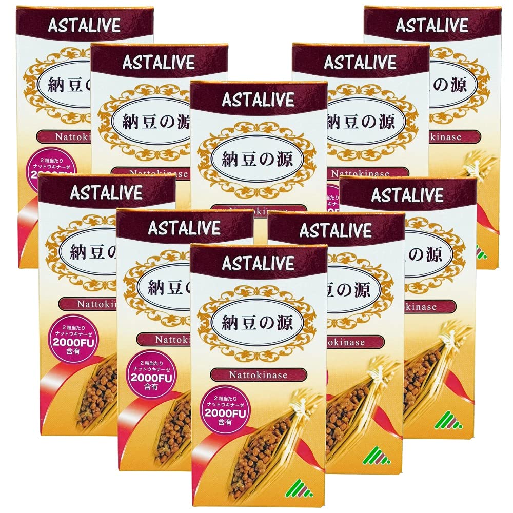 【10個セット】[ASTALIVE(アスタライブ)] 納豆の源 ナットウキナーゼ 60粒（ 無臭タイプ） (10)