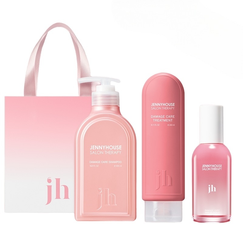 【悩み時ピック人気SET】ジェニーハウスサロンセラピーダメージケアシャンプー500ml+トリートメント240ml+ヘアオイル100ml+ショッピングバッグ