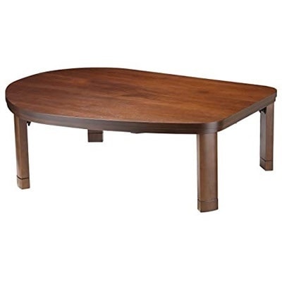 こたつ テーブル 国産 折脚フラットヒーターこたつ 120x90cm ローテーブル 日本製 折りたたみ マストバイ 11100382-be-br ビーンズ型 ブラウン 【送料無料】【KK9N0D18P