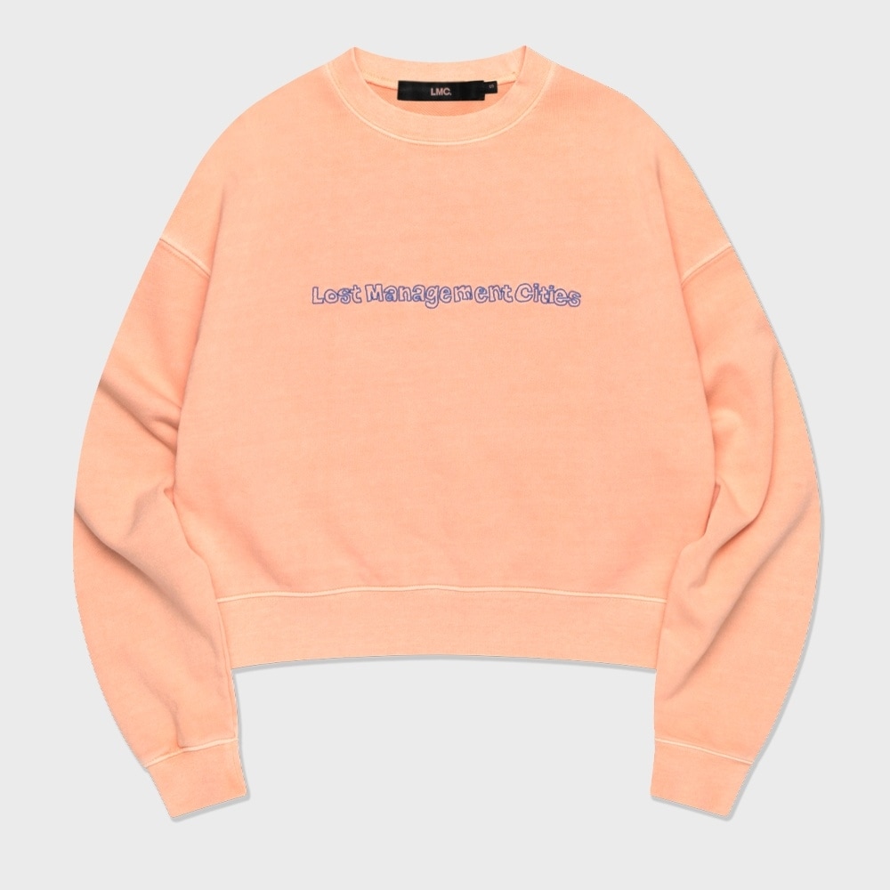 LMC WM オーバーダイドファンドゥードルクロップドスウェザードコーラルピンク