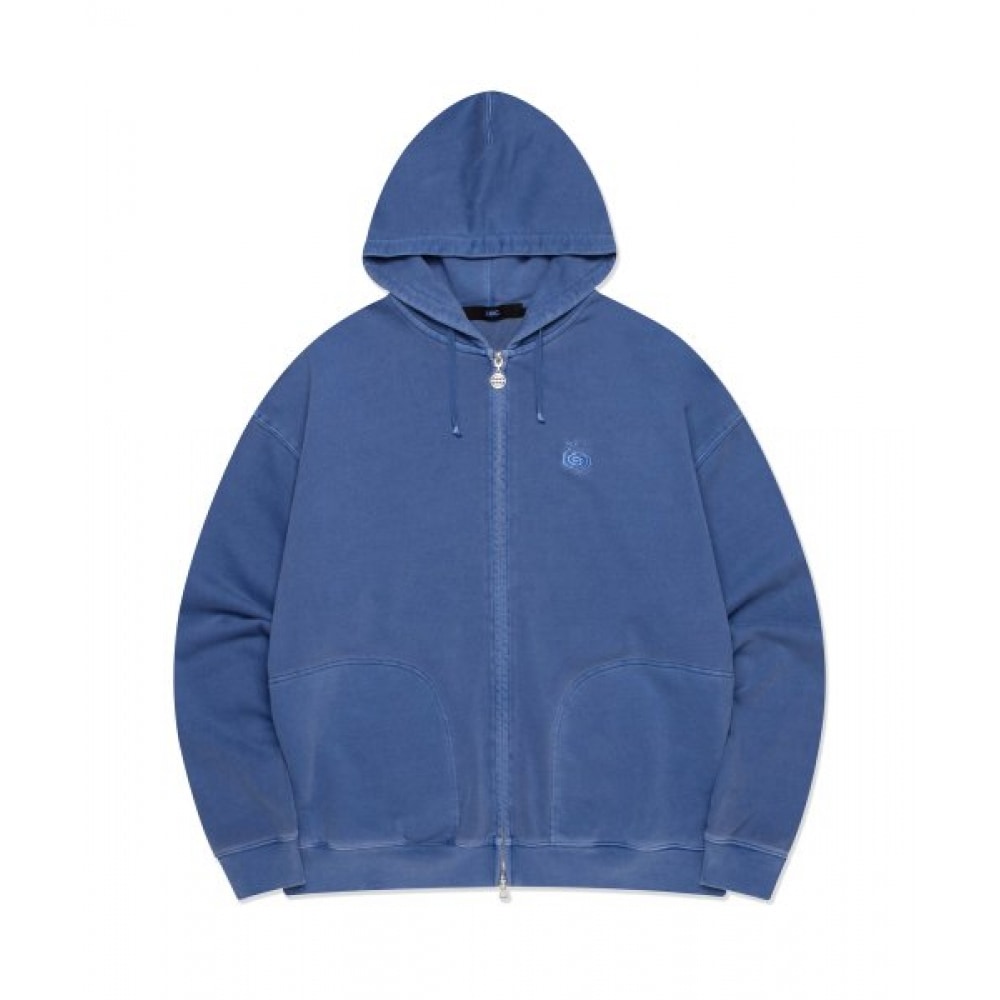 LMC オーバーダイスパイラルジップアップパーカーブルー