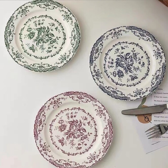 果物 レトロ 花柄 陶磁器 食器 bq1294