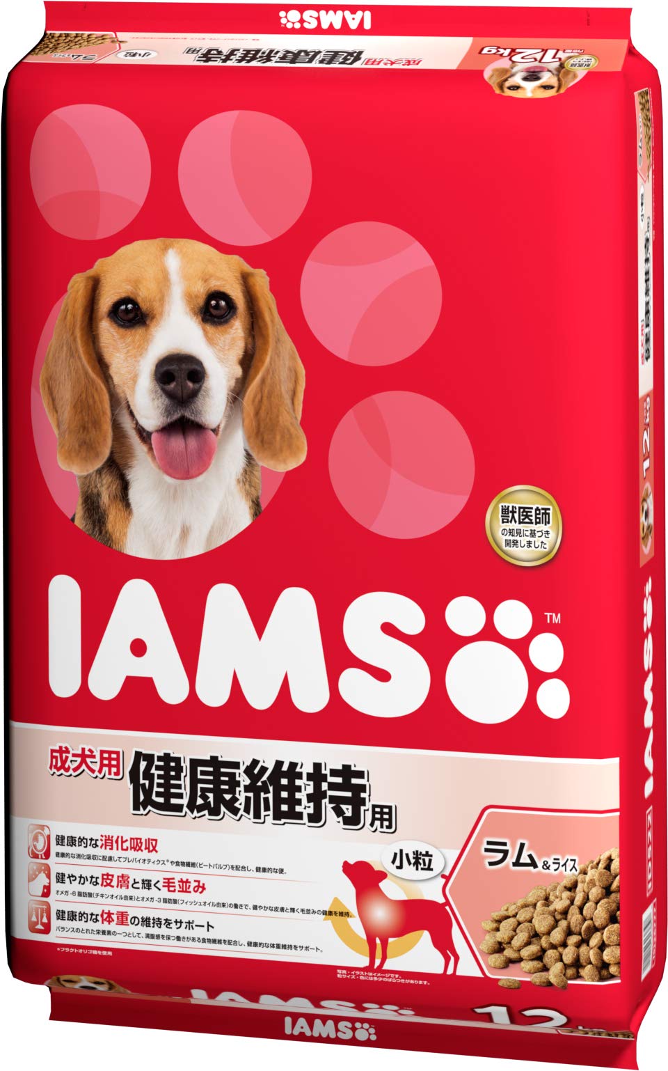 当日発送 アイムス (IAMS) ドッグフード 成犬用 健康維持用 小粒 ラム＆ライス 12kg