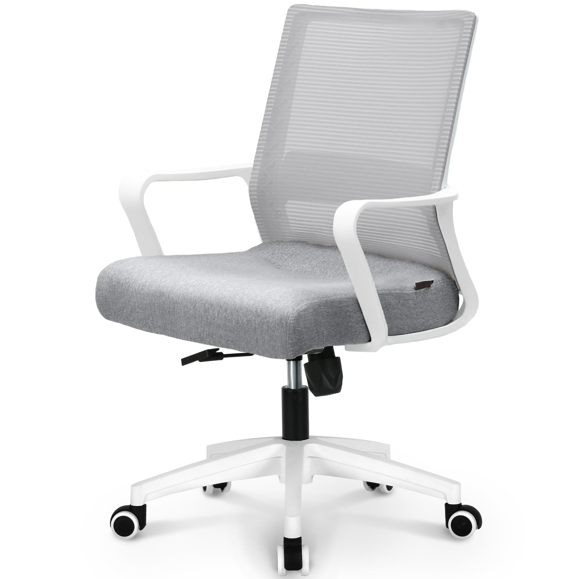 【涼しげメッシュ&幅広肉厚クッション】 オフィスチェア デスクチェア メッシュ 【床傷防止!幅広PUキャスター×蒸れにくい椅子×腰痛予防のランバーサポート】801 32674