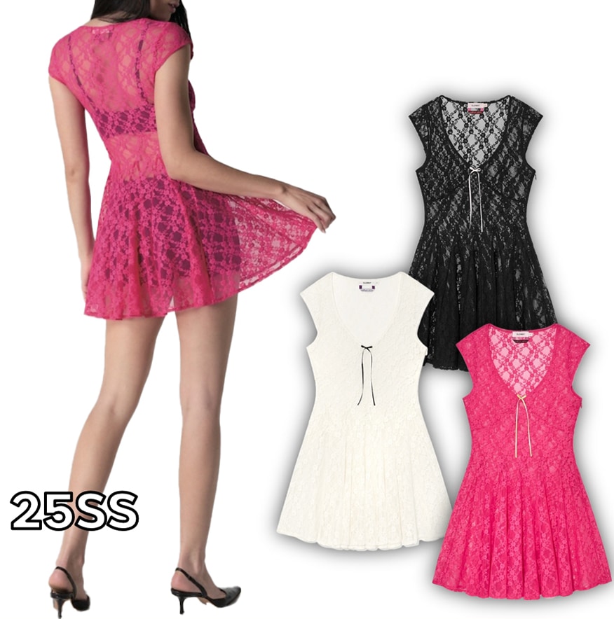 WHISPER LACE MINI DRESS