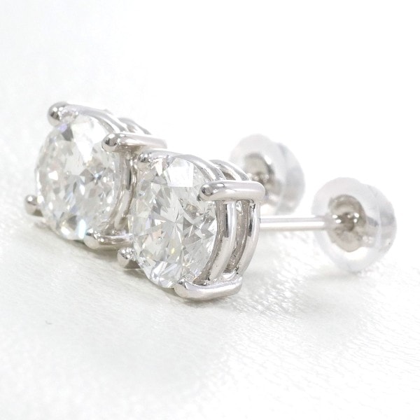 PT900 プラチナ ピアス ダイヤ 1.01 SI2 1.02 SI2 鑑定書 ジュエリー 中古