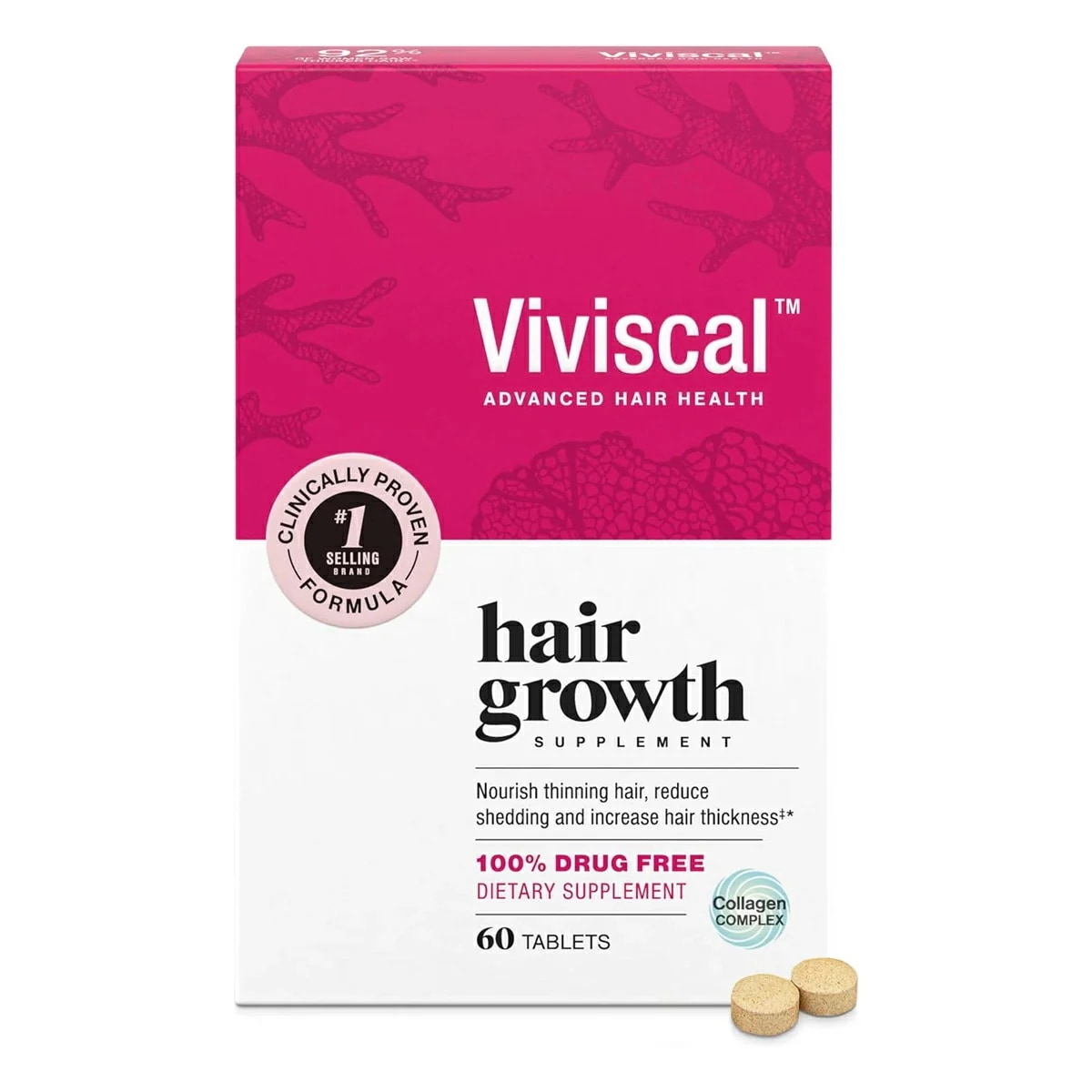 【エクスプレス便】Viviscal 女性用　髪の毛用　サプリメント 60錠　1か月分　Viviscal Hair Growth Supplements for Women 60 Count