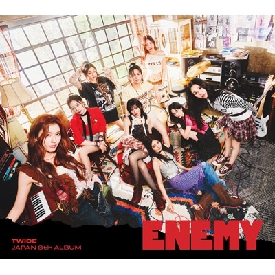 タワーレコード特典付き TWICE ENEMY CD+DVD+ブックレット+トレーディングカード 初回限定盤A 新品未開封