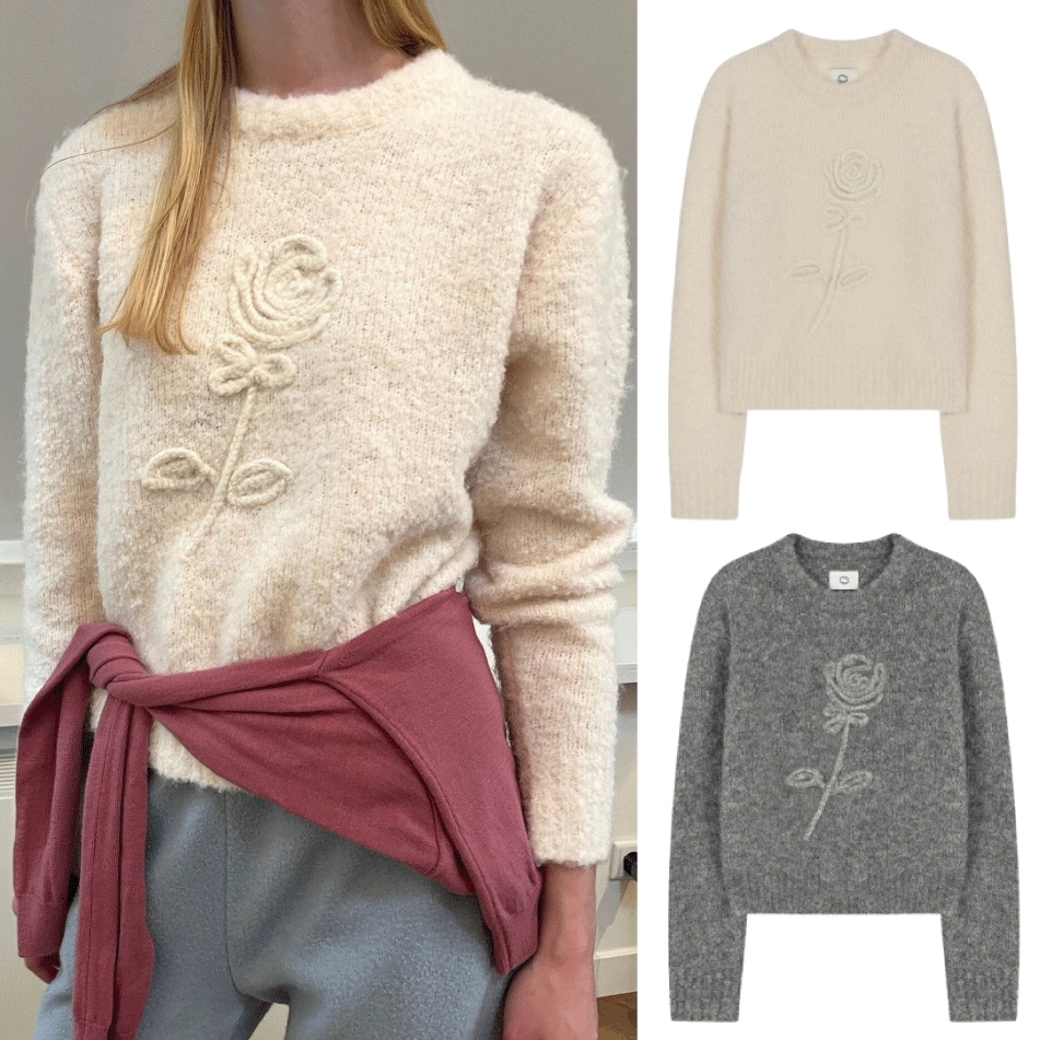 24FW Rose Boucle Pullover Knit (2 COLORS)
