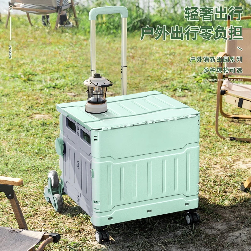 折りたたみショッピングカート トロリーカート アウトドアカート 家庭用速達屋台トレーラー ポータブル食料品ショッピングカート