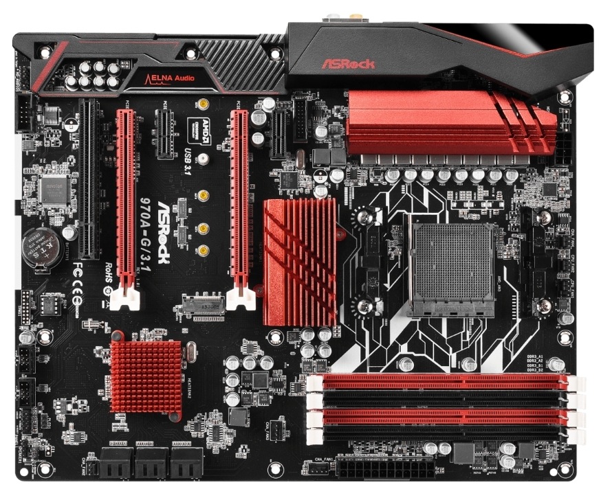 ASRock 970A-G/3.1 AM3+/AM3 AMD 970 SATA 6Gb/s USB 3.1 USB 3.0 ATX Motherboard