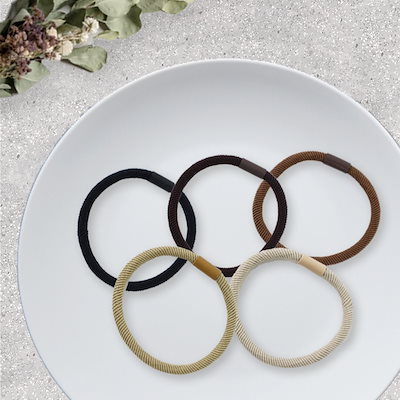 Qoo10] PONYTAIL ヘアゴム 髪ゴム 大人 シンプル 黒 セ