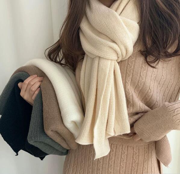 マフラー メンズ スカーフ 韓国 マフラー レディース ニット ウール 人気 ファッション 厚手 防寒 柔らかい 通勤 通学 肌触り