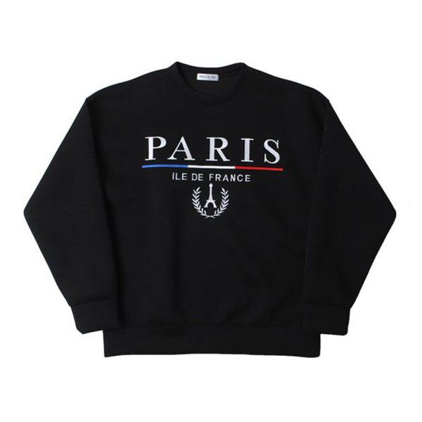 メンズパリネオプレン長袖マンツーマンTシャツ RB-TSA-Q006-ブラック