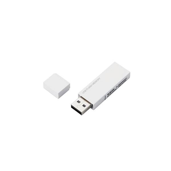 (5個セット) エレコム USBメモリー/USB2.0対応/セキュリティ機能対応/64GB/ホワイト MF-MSU2B64GWHX5