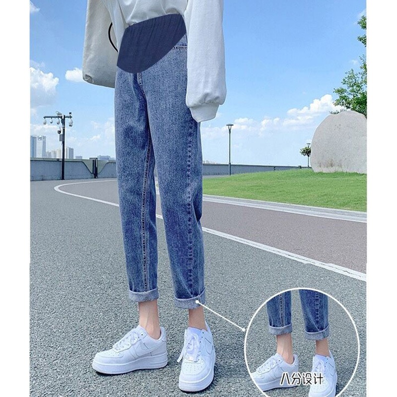 サルエルパンツダメージアンクル丈妊婦服調整可カジュアルテーパードマタニティパンツチノパンお出かけ産前産後01
