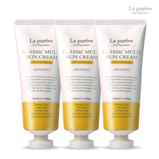 1+1+1 ラピュレブ エッジ肌 マルチスキンクリーム 100ml / カレンデュラ 皮膚接地 折れる内外肌専用クリーム ハンド爪 肘 膝 かかと