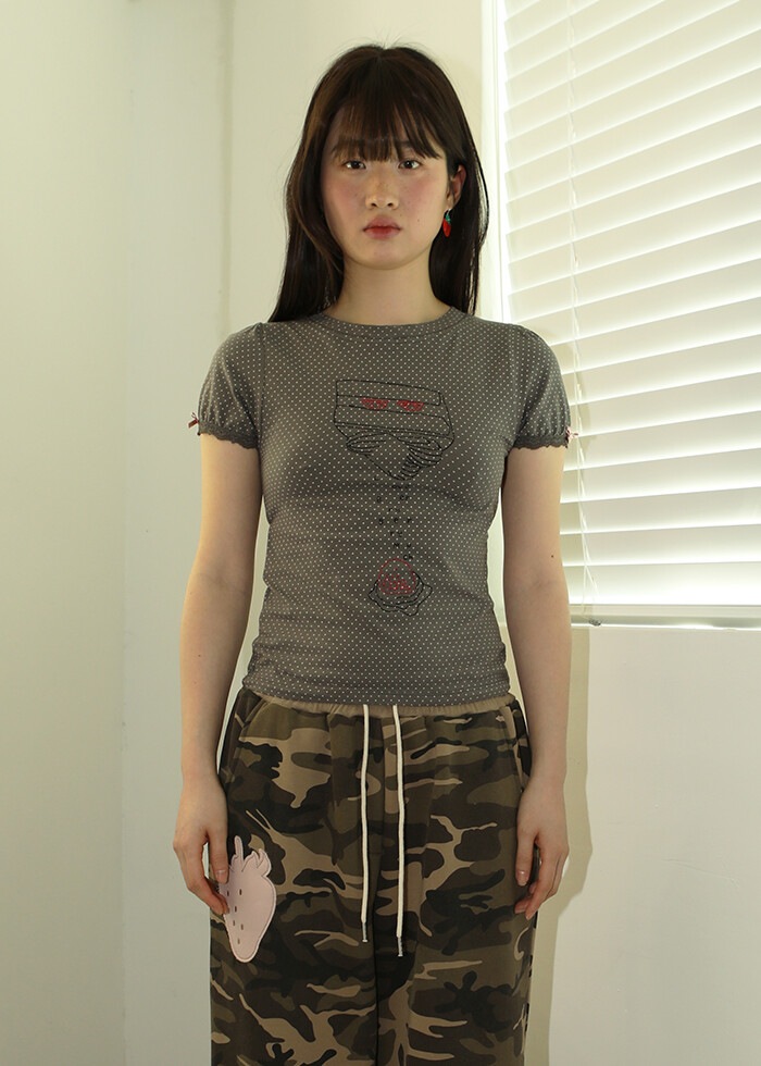 【NOFFICIALNOFFICE】 SWEET LACE STITCHED CAKE TOP