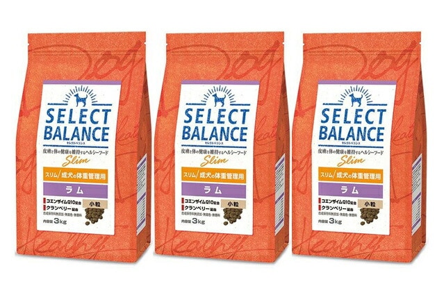 セレクトバランス スリム ラム 小粒 成犬の体重管理用 3kg 3個セット 12,959円