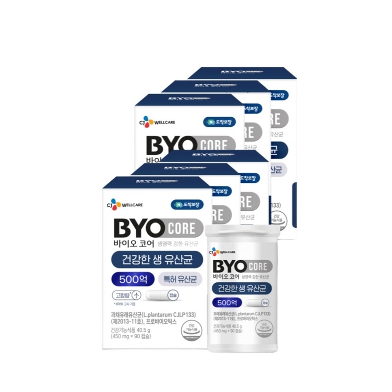 CJバイオコア500億保障金持ちチェ・ファジョン乳酸菌常温保管プロバイオティクス90カプセル6個