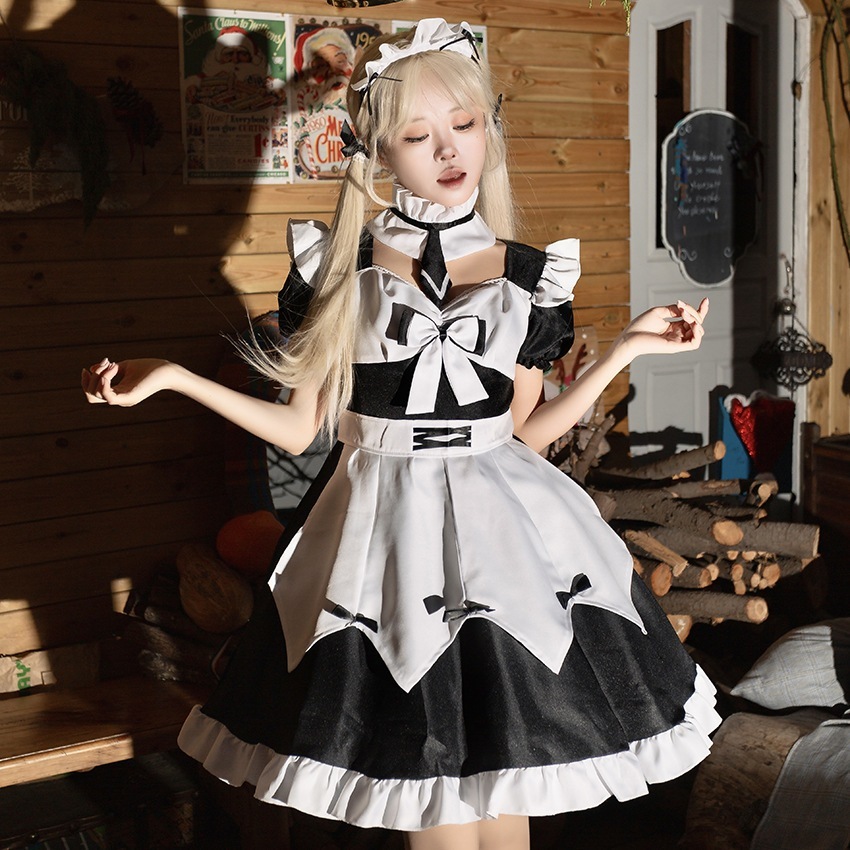 コスプレ日韓ソフト妹メイド服ワンピース清純で可愛いです