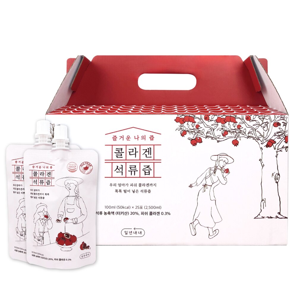 一年中楽しい私の汁楽しいコラーゲンザクロ汁 100ml x 25個