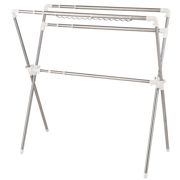 組立式伸縮 布団干し/物干し (X型) 108241×奥行57×高さ87125cm ステンレス PORISH 『天馬』 (寝具 洗濯物)