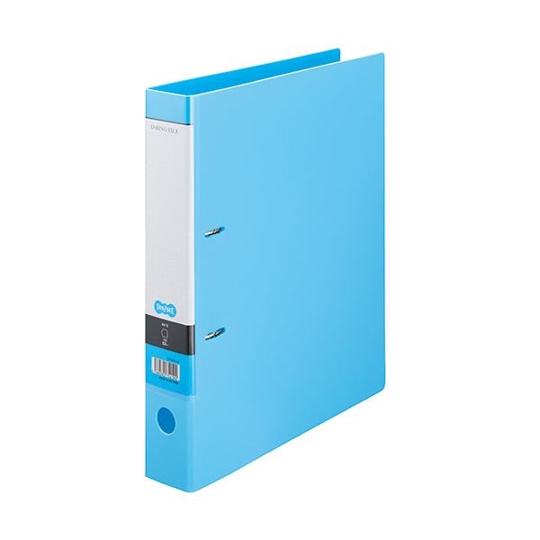 （まとめ）TANOSEE DリングファイルA4タテ 2穴 350枚収容 背幅53mm ライトブルー 1冊 (×20セット)