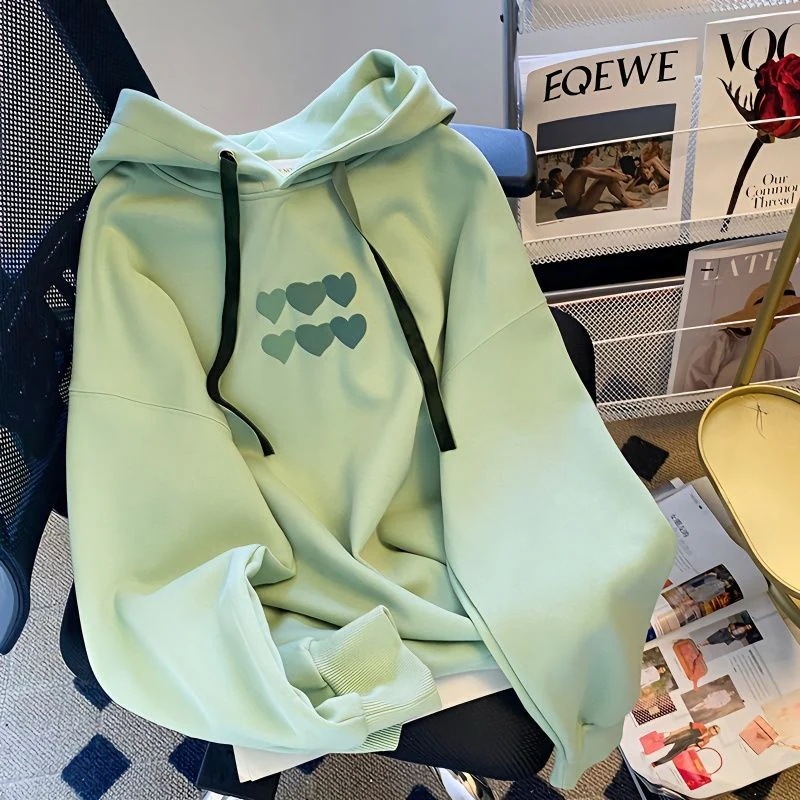 裏起毛ファッション  ベーシックニット 太ったmm 2-30感との薄手タイプの衛衣女新型ゆったりサイズののダウンジャケット 5,501円