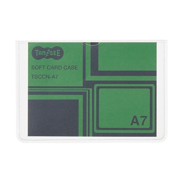 （まとめ）TANOSEE ソフトカードケース A7 半透明（梨地クリア） 再生オレフィン製 1枚 300セット