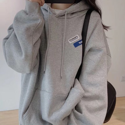 トップス レディース パーカー フーディー 袖あり 長袖 グレー かわいい 大人可愛い きれいめ シンプル ストリート 上品 おしゃれ ゆる 主役級 存在感 春 秋 10代 20代 30代 個性的