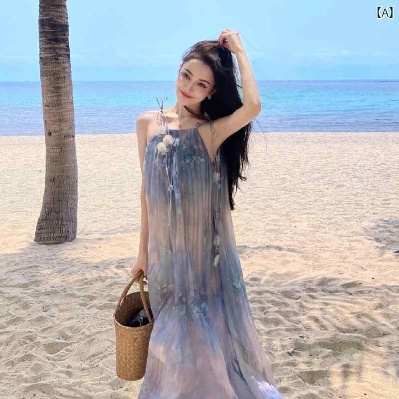 ワンピース レディース 大人 リゾート サスペンダー スカート ボヘミアン ロング スカート リゾート フェアリー ドレス フォト ビーチ スカート